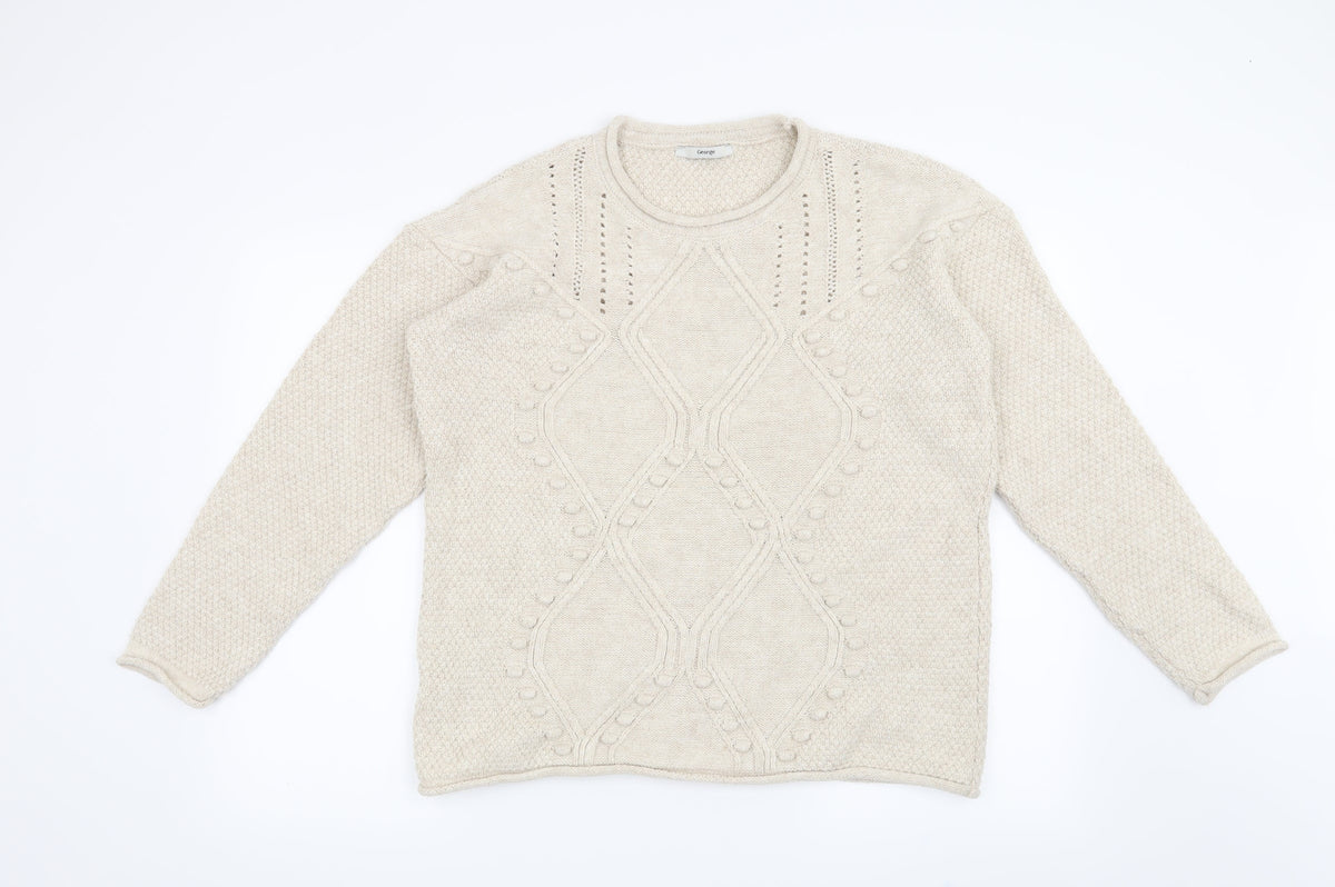 George Womens Beige   Pullover Jumper Size 12