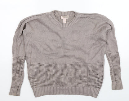 FOREVER 21 Womens Grey  Knit Pullover Jumper Size S