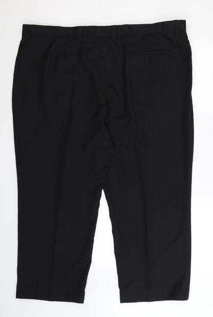 Greenwoods Mens Black   Dress Pants Trousers Size 46 L27 in