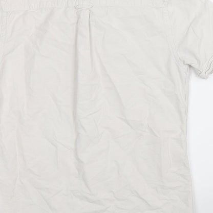 Avenue Mens White    Button-Up Size S