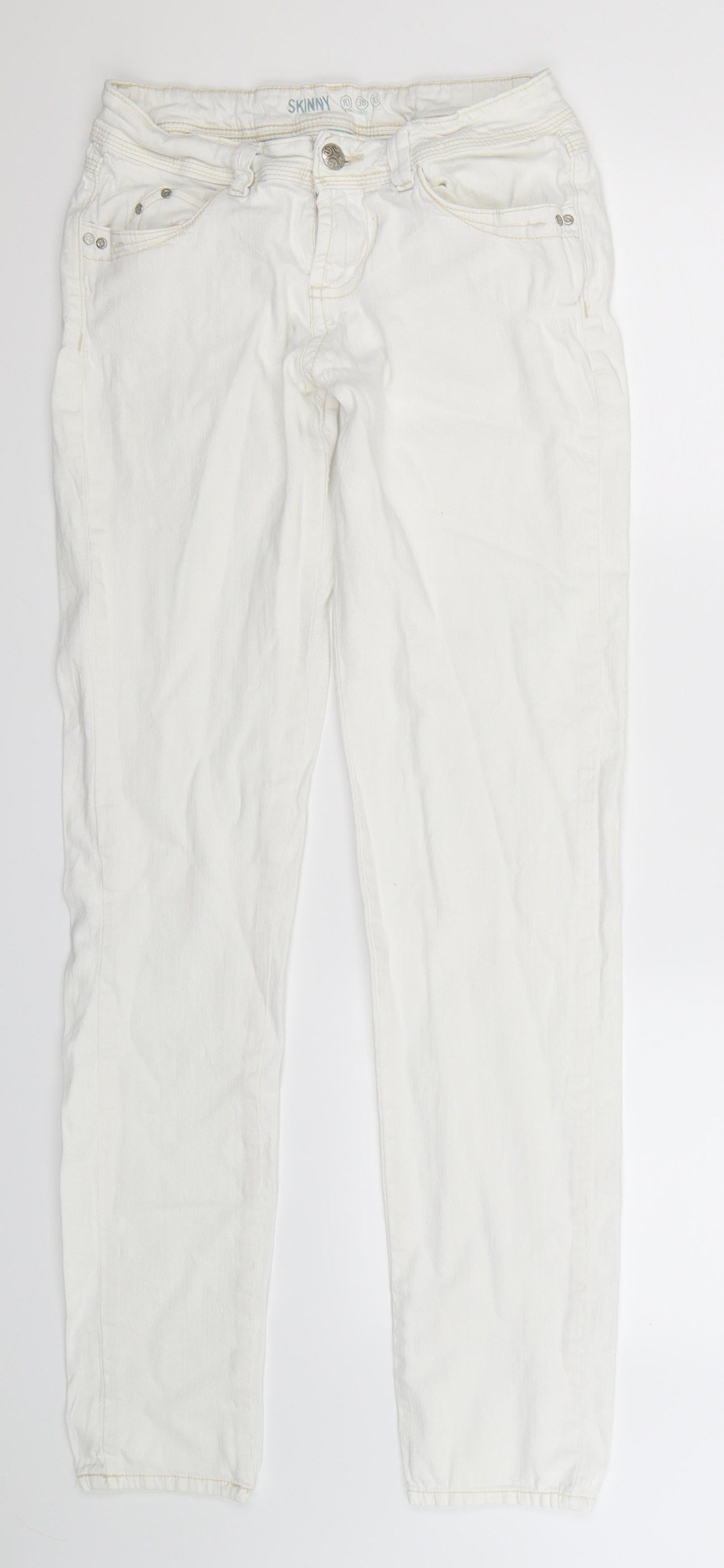 Denim Co Womens White  Denim Jegging Jeans Size 10 L32 in