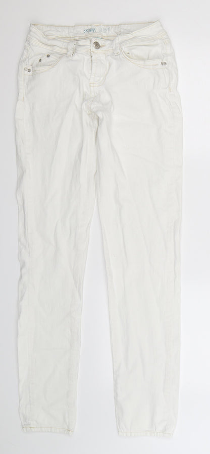 Denim Co Womens White  Denim Jegging Jeans Size 10 L32 in