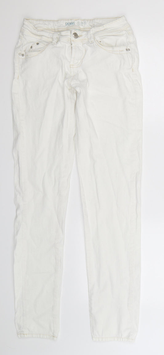 Denim Co Womens White  Denim Jegging Jeans Size 10 L32 in