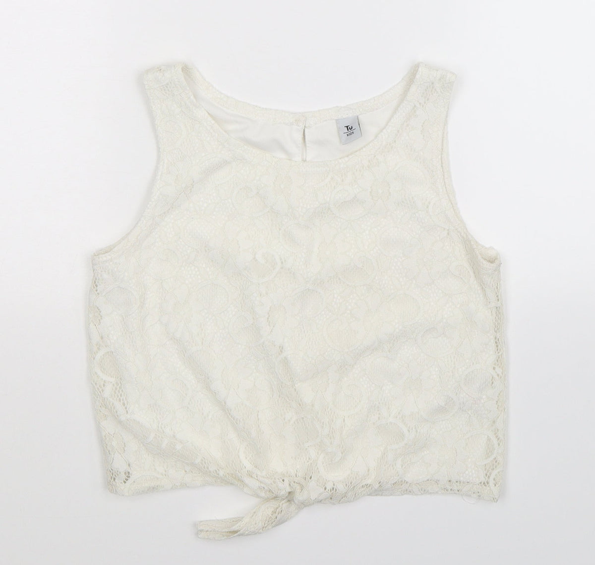 Tu Girls White   Basic Tank Size 12 Years