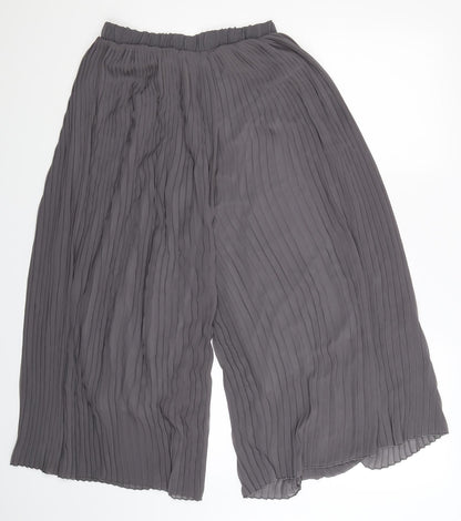 Womens UK Size 28 in Preworn Regular Fit Cropped Grey Trousers