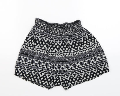 Brave Soul Womens Multicoloured Geometric  Hot Pants Shorts Size XS