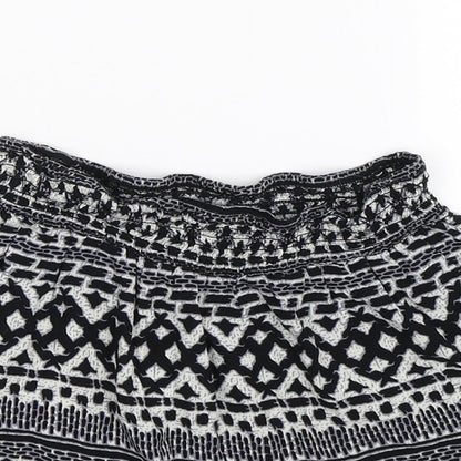 Brave Soul Womens Multicoloured Geometric  Hot Pants Shorts Size XS