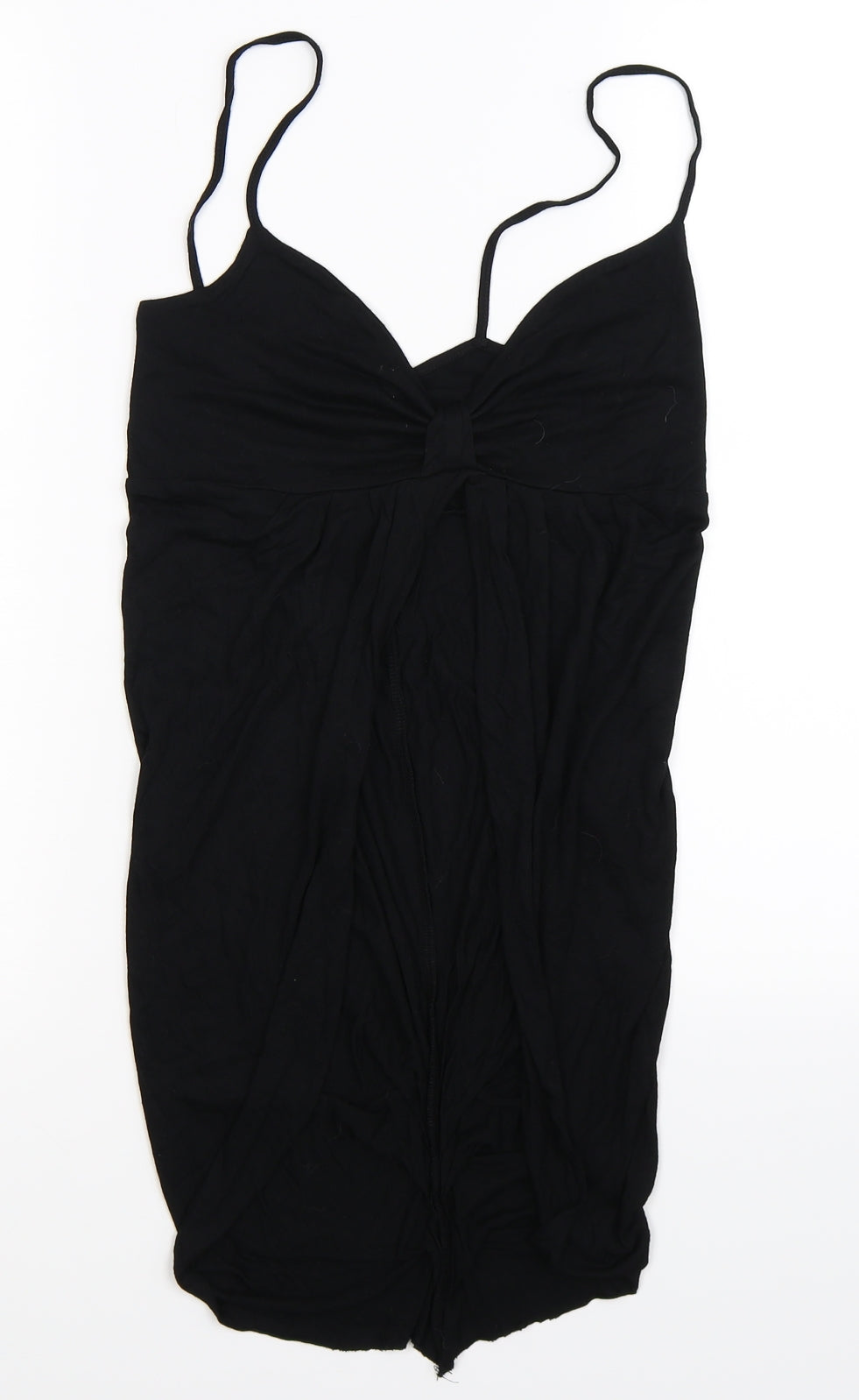 Womens UK Size 10 Topshop Black Basic Tank