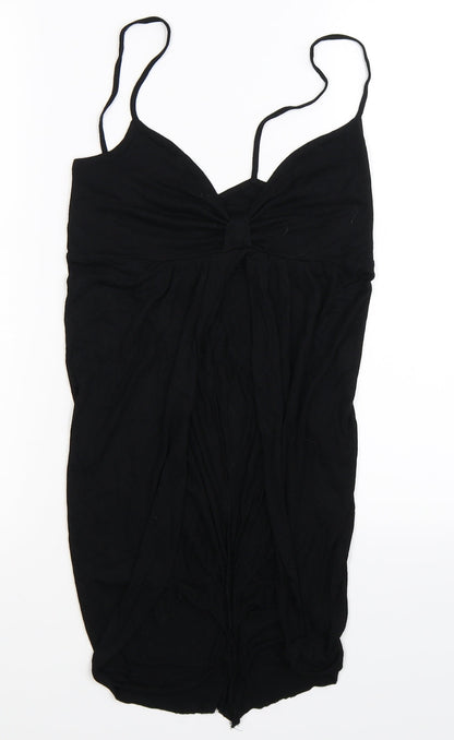 Womens UK Size 10 Topshop Black Basic Tank