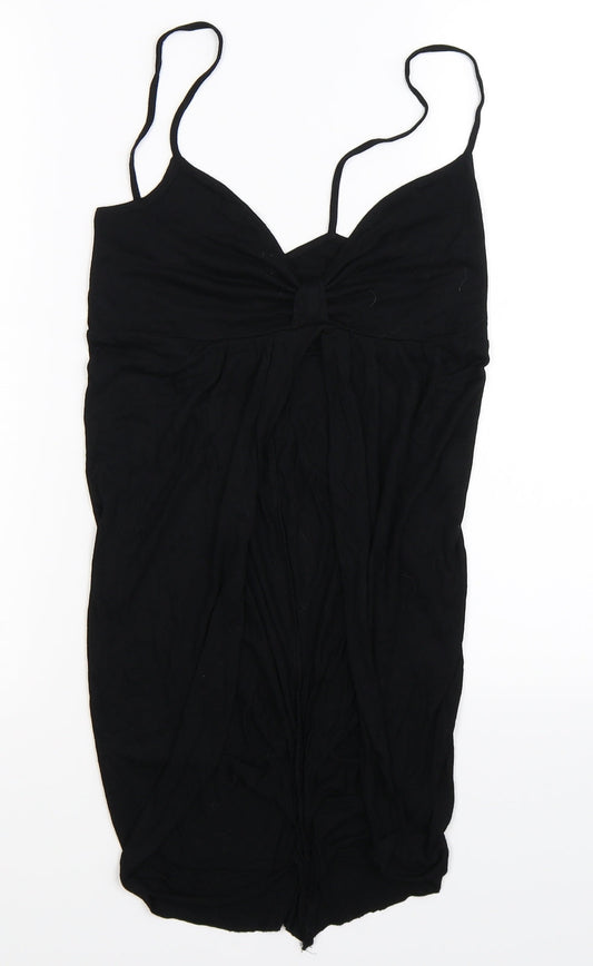 Womens UK Size 10 Topshop Black Basic Tank