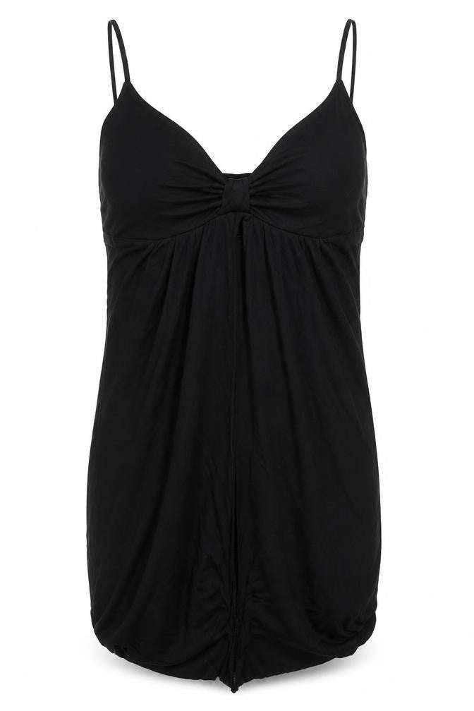 Womens UK Size 10 Topshop Black Basic Tank