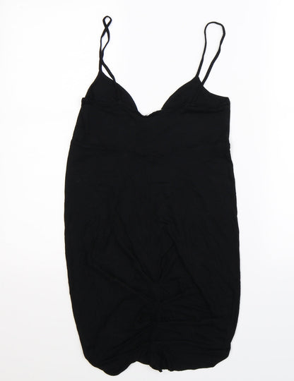 Womens UK Size 10 Topshop Black Basic Tank