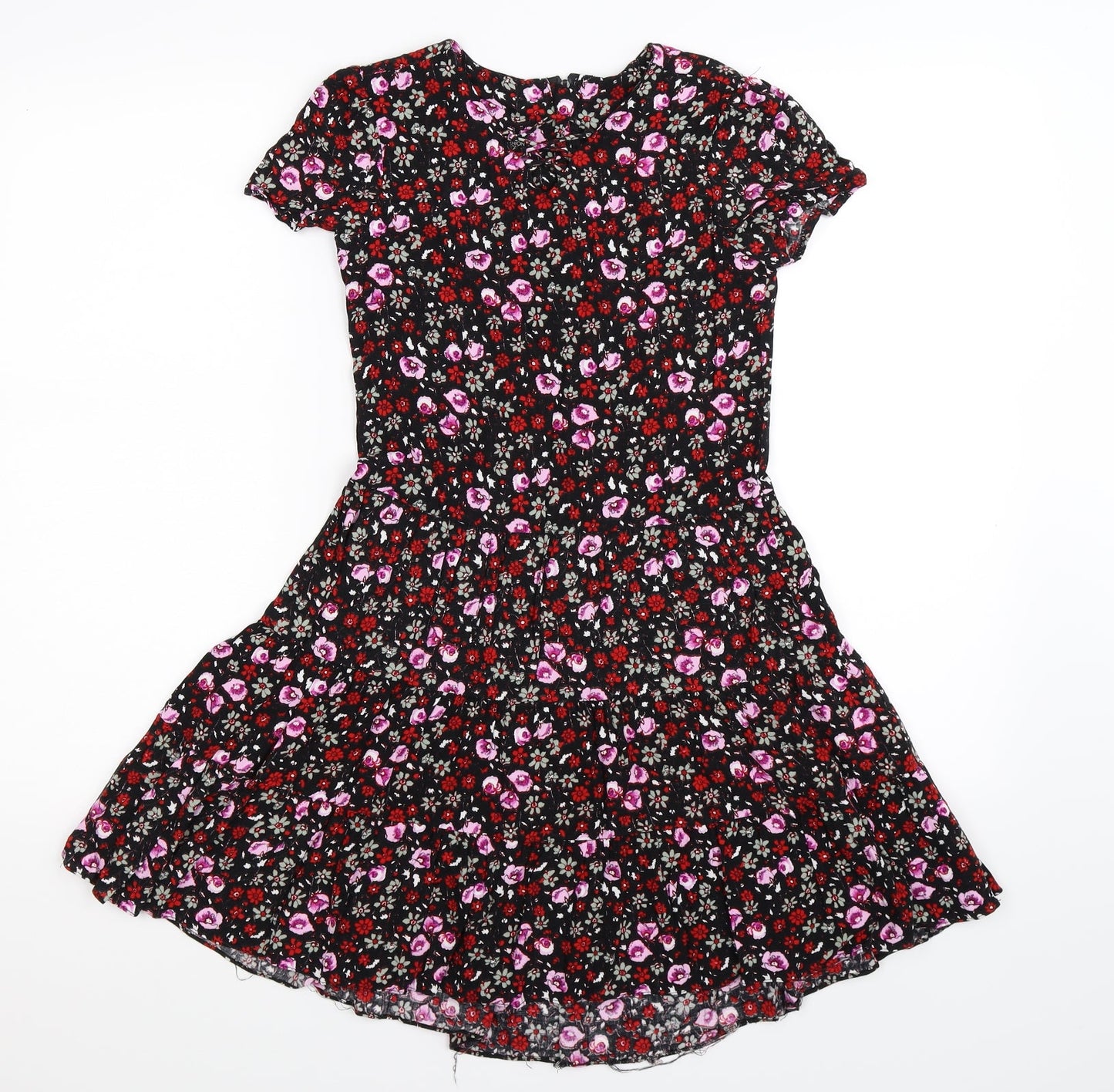 Jon Adam Womens Black Floral  Fit & Flare  Size XS