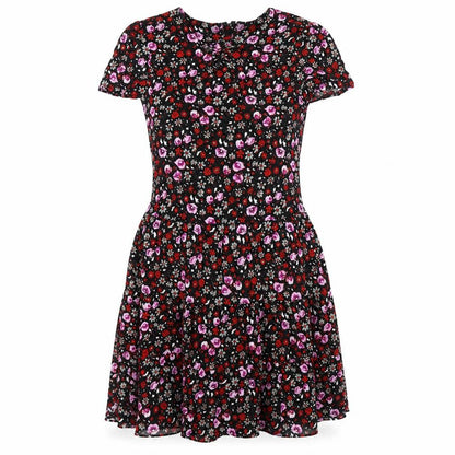 Jon Adam Womens Black Floral  Fit & Flare  Size XS