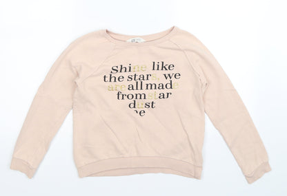 H&M Girls Beige   Pullover Sweatshirt Size 11-12 Years