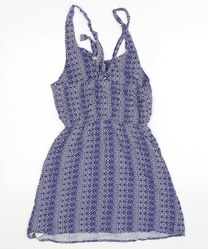 FOREVER 21 Womens Blue Geometric  Fit & Flare  Size M