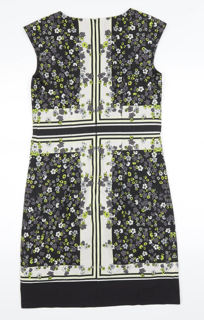 GREAT PLAINS Womens Grey Floral  A-Line  Size XS