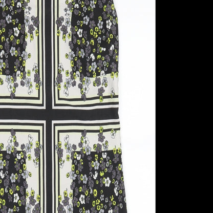 GREAT PLAINS Womens Grey Floral  A-Line  Size XS