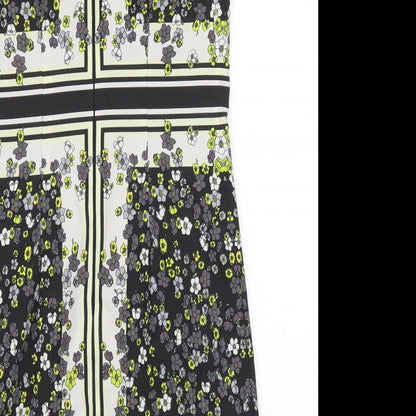 GREAT PLAINS Womens Grey Floral  A-Line  Size XS