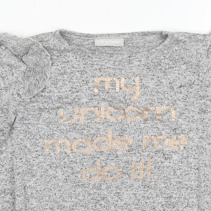 I Love Girlswear Girls Grey   Basic T-Shirt Size 7 Years