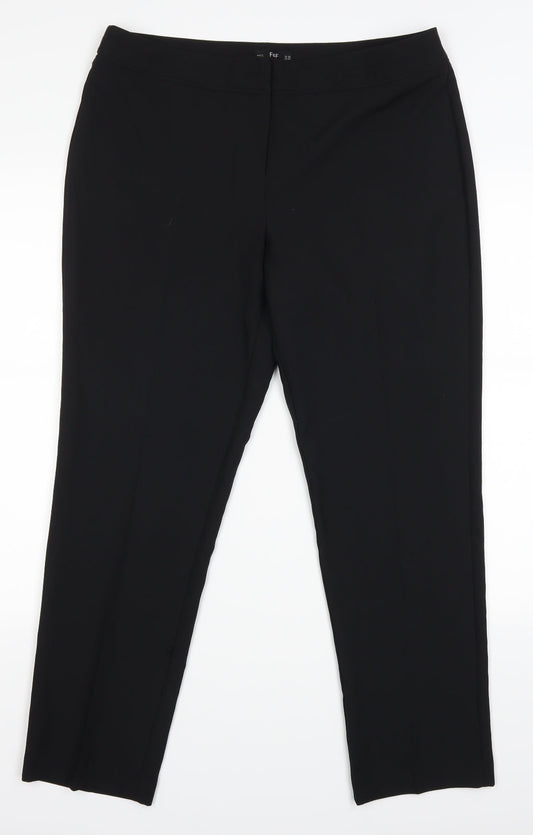 F&F Womens Black   Trousers  Size 14 L27 in