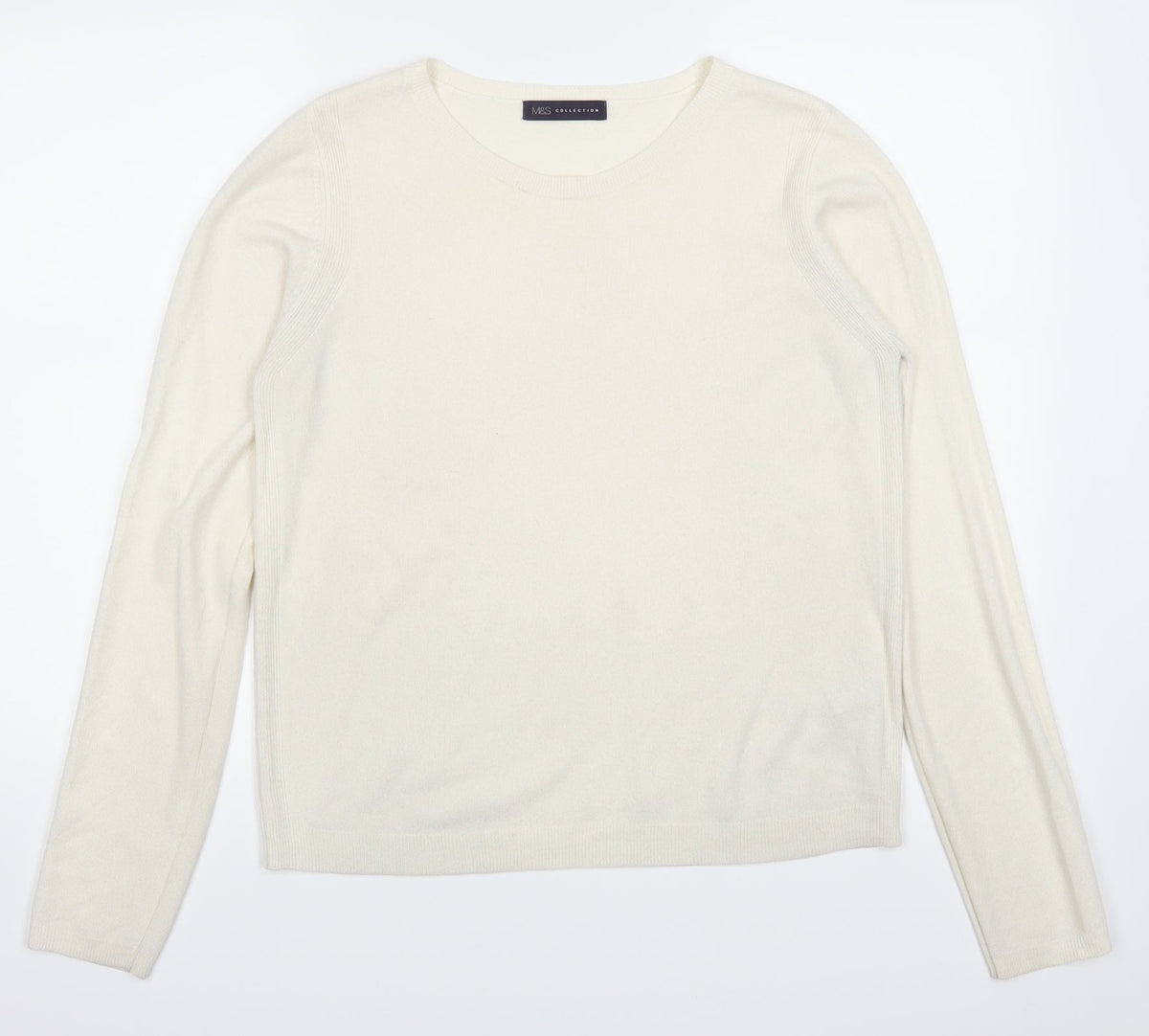 Marks & Spencer Womens Ivory   Pullover Jumper Size 12