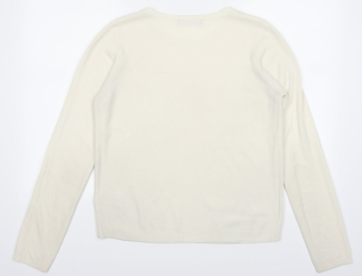 Marks & Spencer Womens Ivory   Pullover Jumper Size 12