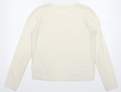 Marks & Spencer Womens Ivory   Pullover Jumper Size 12