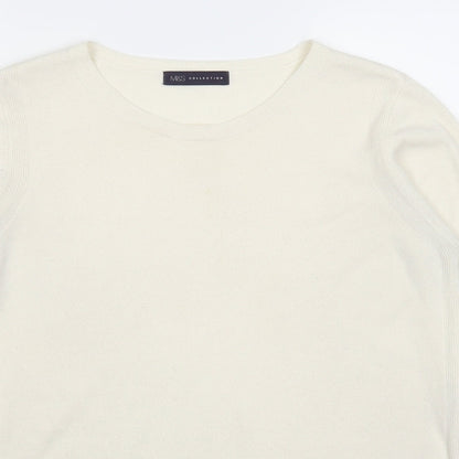 Marks & Spencer Womens Ivory   Pullover Jumper Size 12