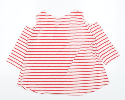 Womens UK Size 10 Pomodoro Red Basic Blouse