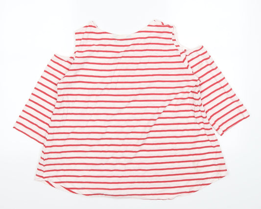 Womens UK Size 10 Pomodoro Red Basic Blouse