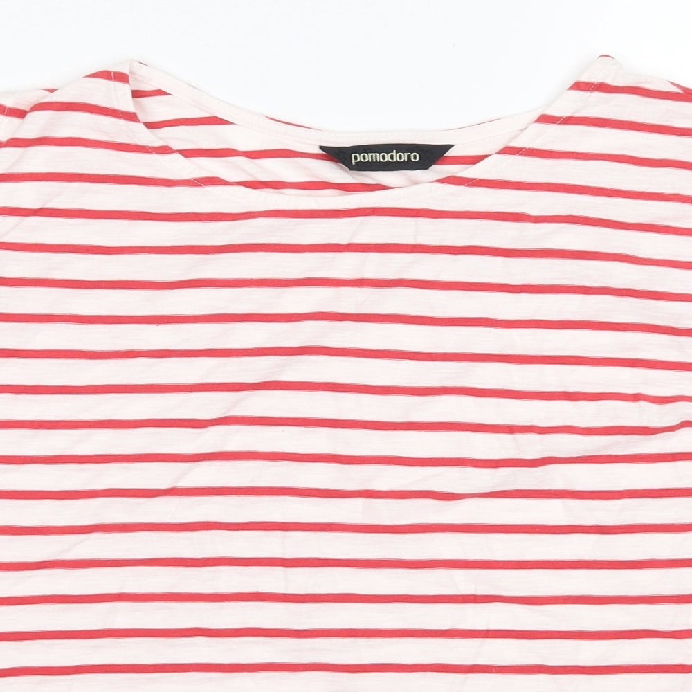 Womens UK Size 10 Pomodoro Red Basic Blouse