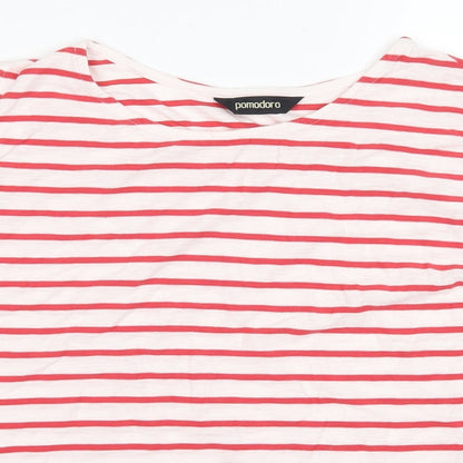 Womens UK Size 10 Pomodoro Red Basic Blouse
