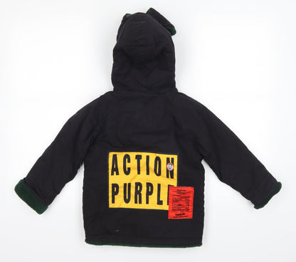ss Girls Black   Jacket  Size 8 Years