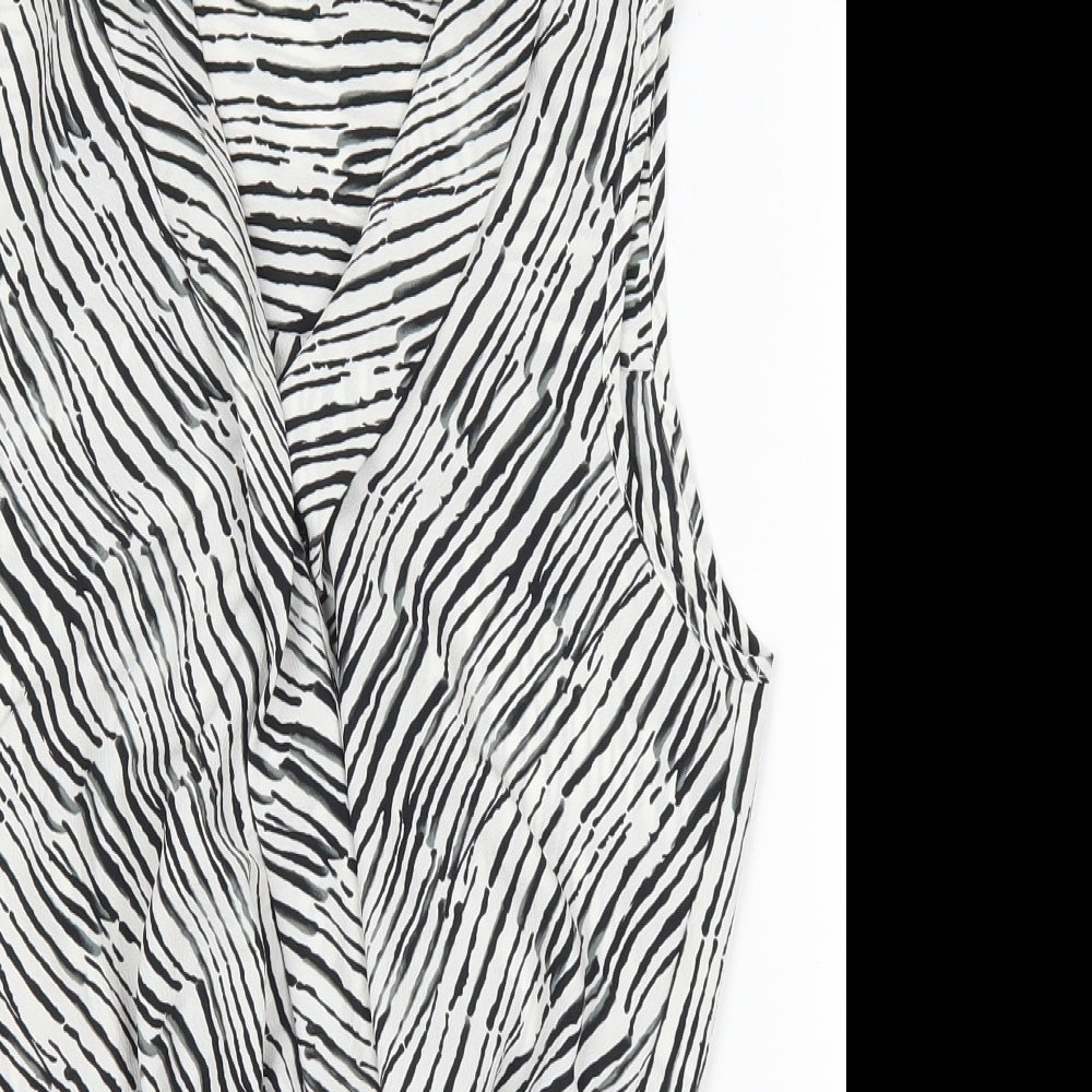Topshop Womens Black Animal Print  Leotard One-Piece Size 8