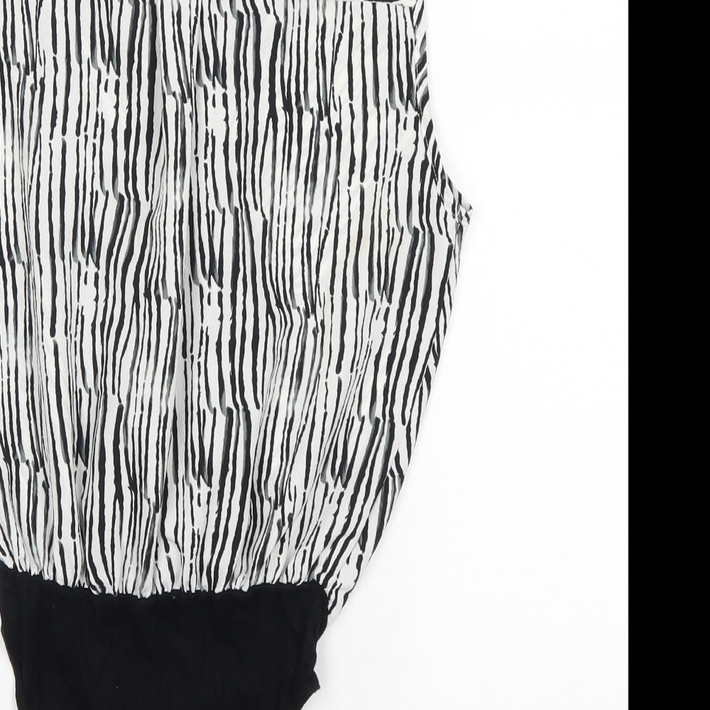 Topshop Womens Black Animal Print  Leotard One-Piece Size 8