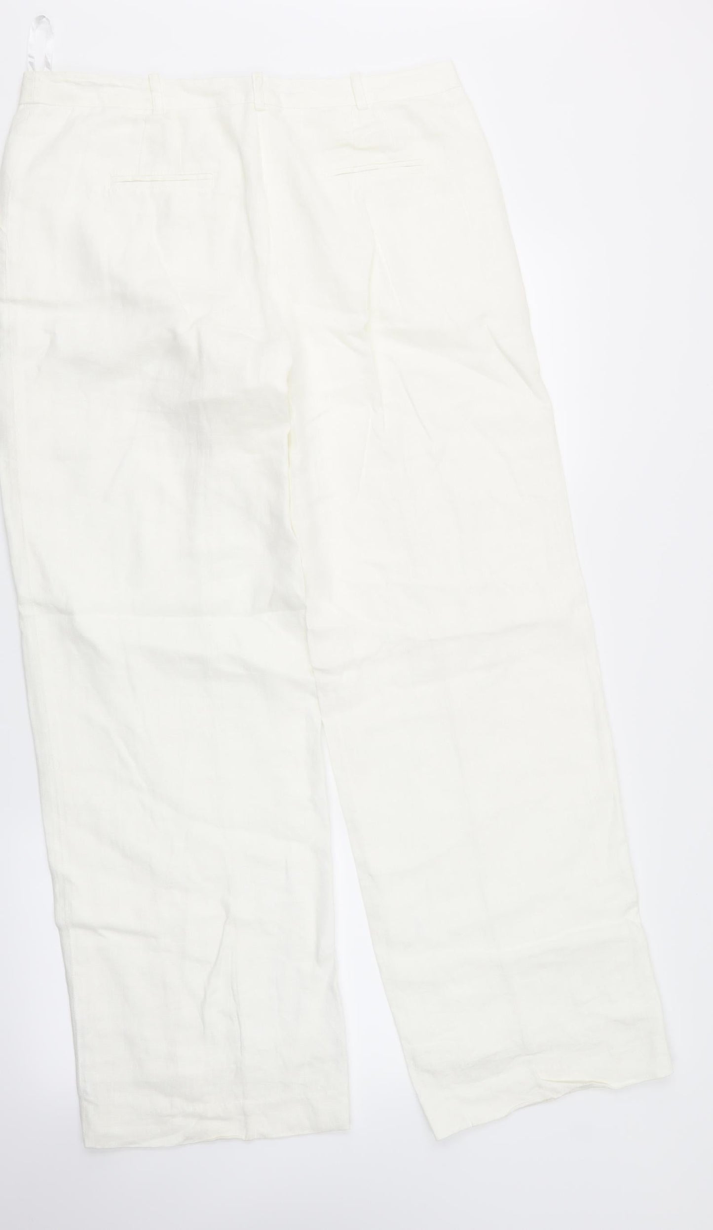 Womens UK Size 12 NEXT Regular Fit  White Trousers