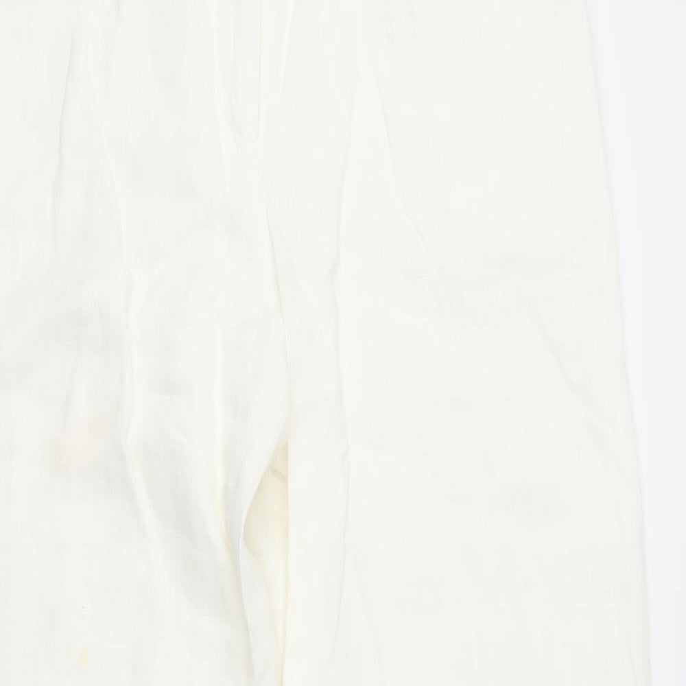 Womens UK Size 12 NEXT Regular Fit  White Trousers