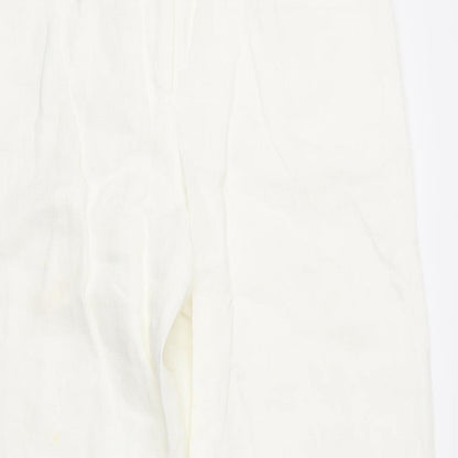 Womens UK Size 12 NEXT Regular Fit  White Trousers