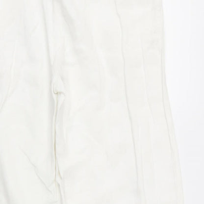 Womens UK Size 12 Preworn Regular Fit  White Trousers