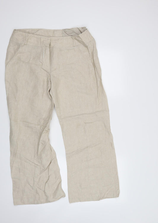 Womens UK Size 14 MINUET Regular Fit  Beige Trousers