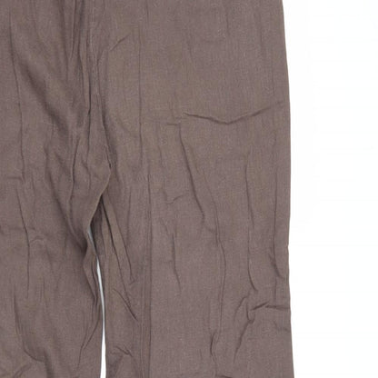 M&S Collection Womens Brown   Trousers  Size 14 L30.5 in