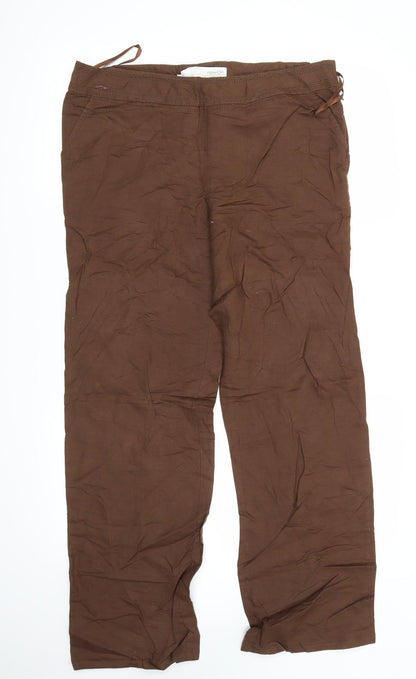 NOW ON Womens Brown   Trousers  Size 12 L31 in