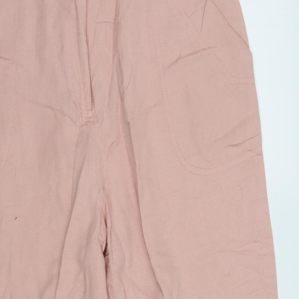 Womens UK Size 14 Casual Comfort Regular Fit  Pink Trousers