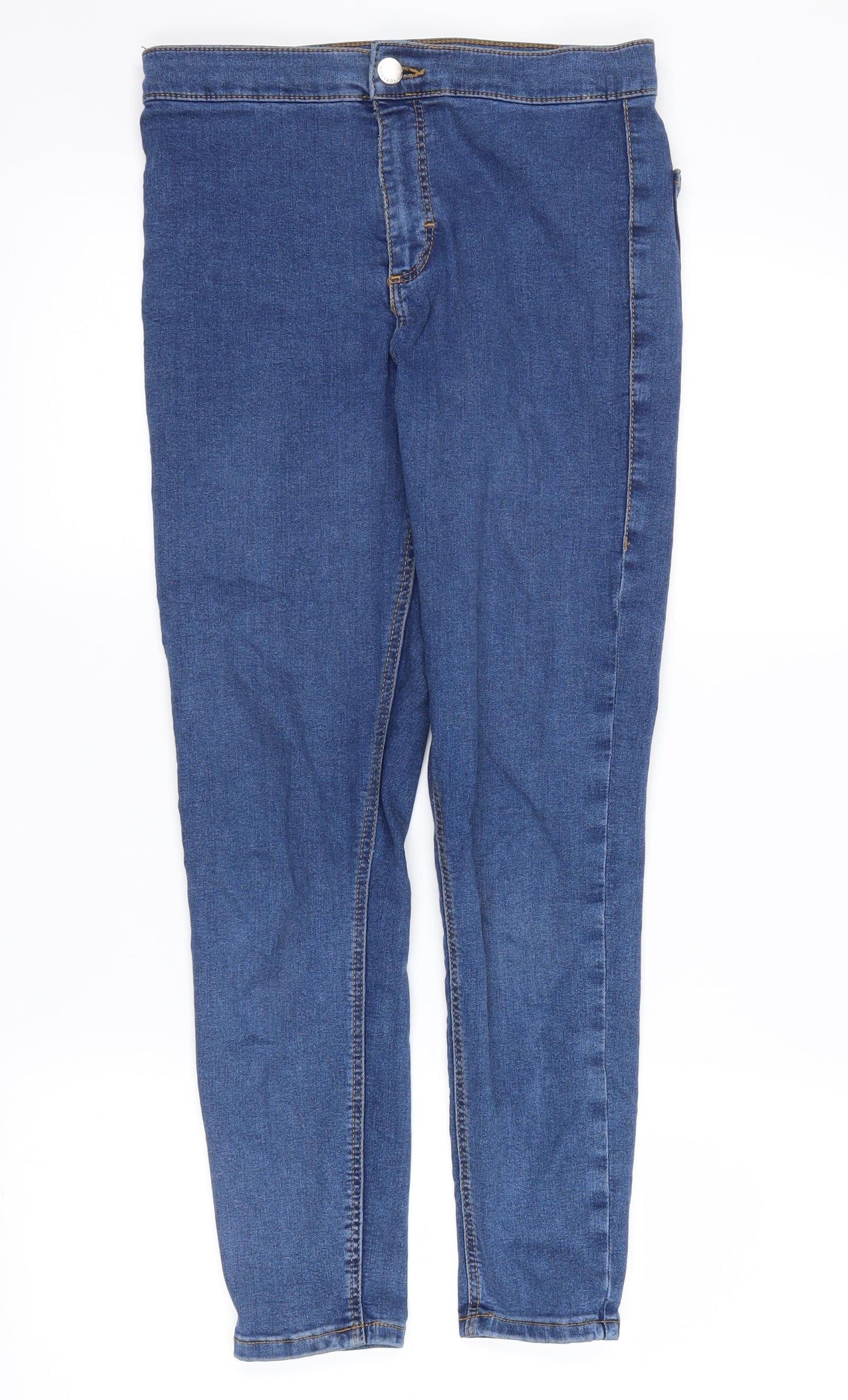 Mens UK Size 28 in Topshop Regular Fit Straight Blue Jeans