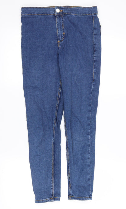 Mens UK Size 28 in Topshop Regular Fit Straight Blue Jeans