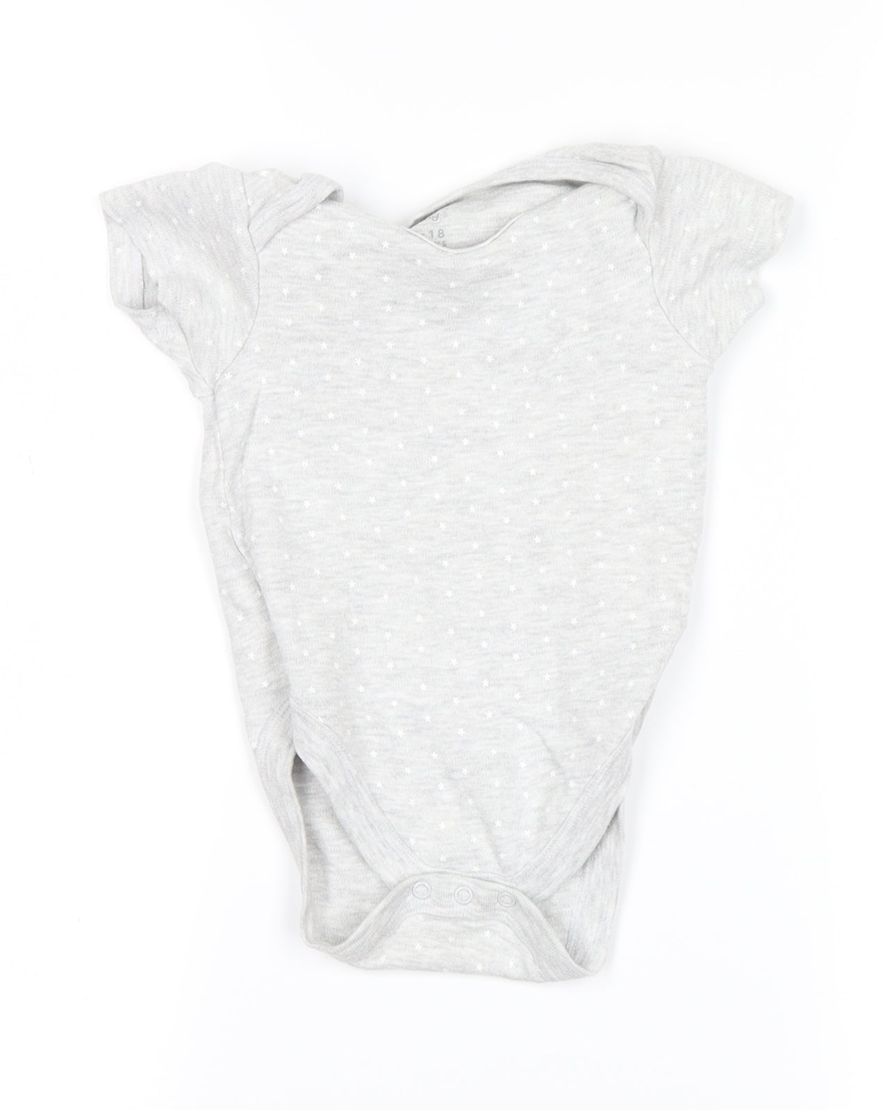 pure nanu  Grey Polka Dot  Babygrow One-Piece Size 12-18 Months  - stars