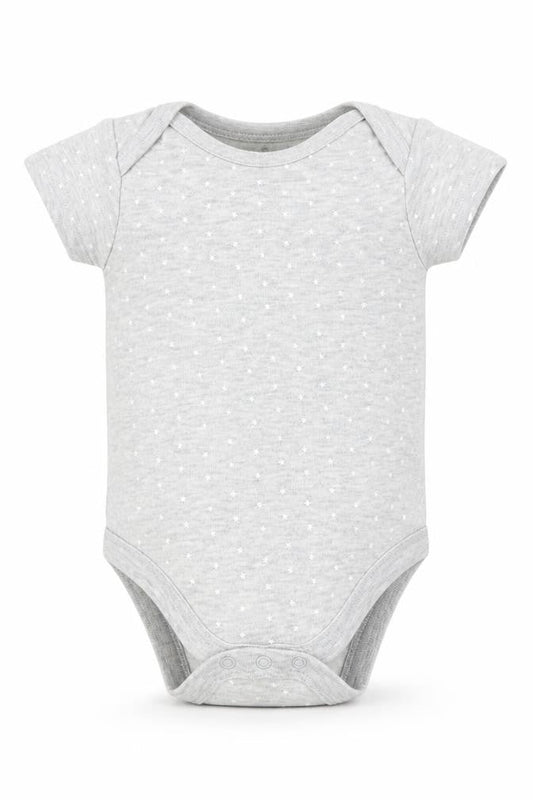 pure nanu  Grey Polka Dot  Babygrow One-Piece Size 12-18 Months  - stars