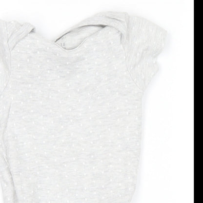 pure nanu  Grey Polka Dot  Babygrow One-Piece Size 12-18 Months  - stars