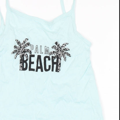 PEP & cO Girls Blue   Top Pyjama Top Size 8-9 Years  - palm beach